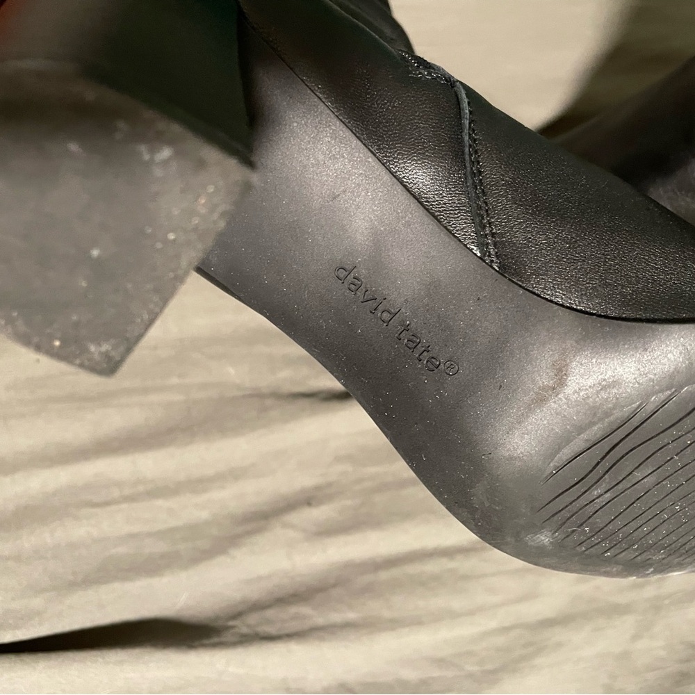 David Tate Black Heeled Boots - Picture 2 of 3